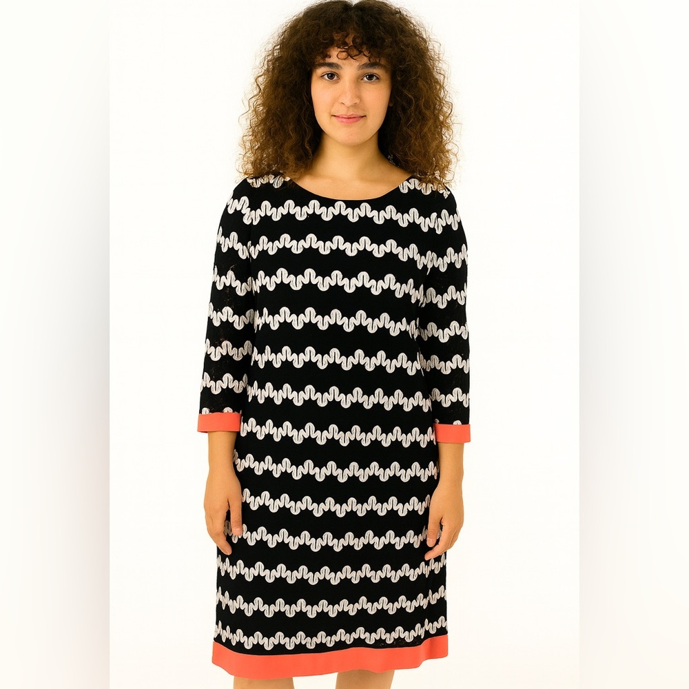 Navy & White Midi Dress - Picture 2 of 10